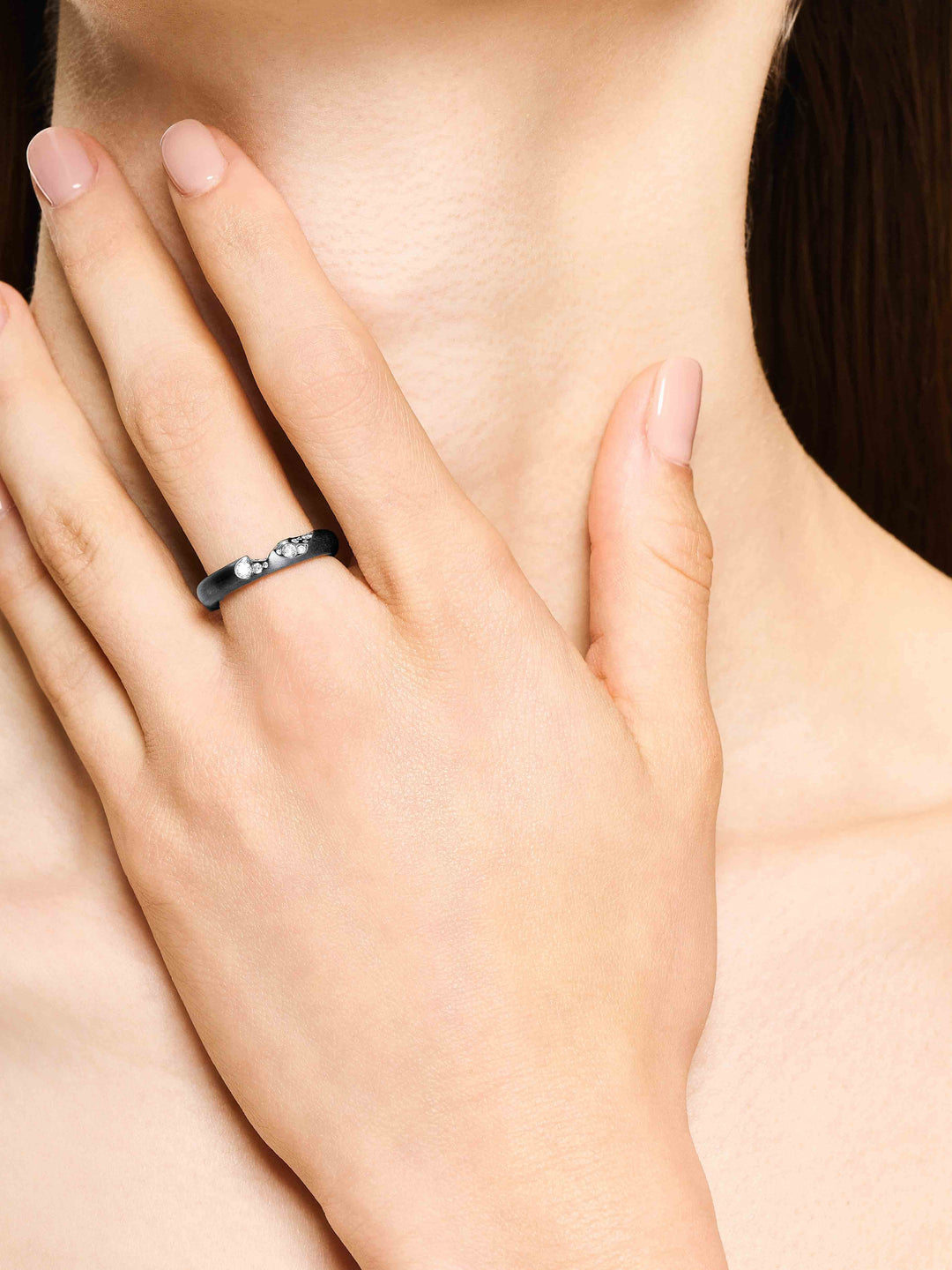 Quarter Pavé Ring
