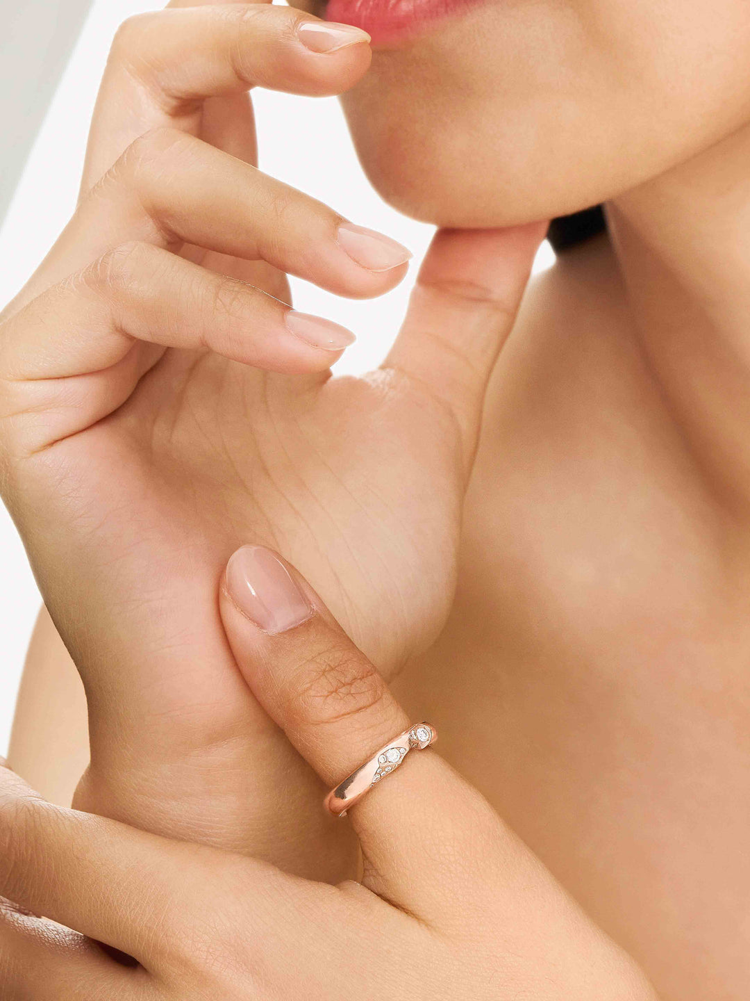 Quarter Pavé Ring