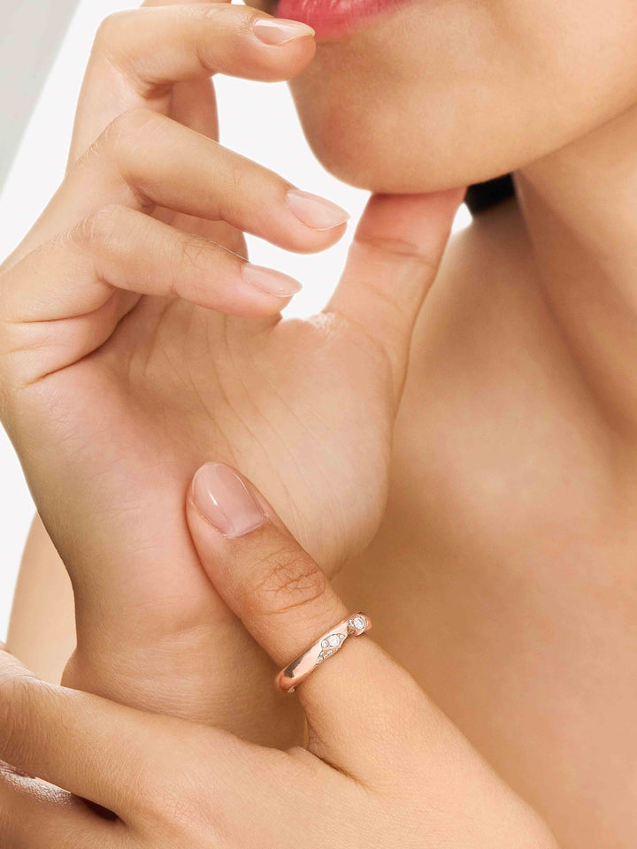 Quarter Pavé Ring