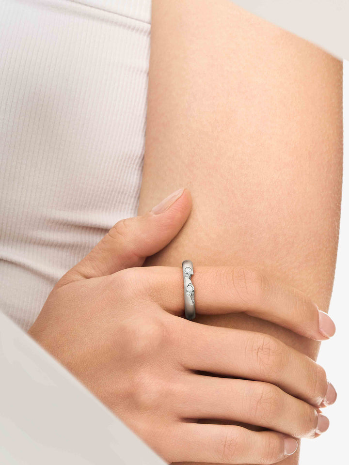 Quarter Pavé Ring
